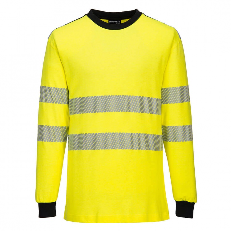 Portwest FR701 - WX3 Flame Resistant Hi-Vis Long Sleeve T-Shirt 210g